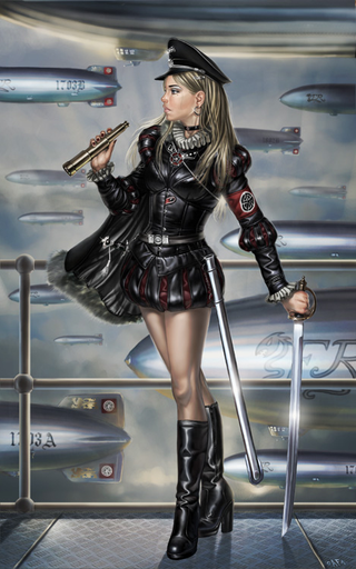 Illustration for article titled Pinup art that kicks you in the teeth